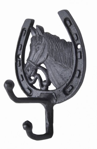 Porte Bridon tête de cheval Fer forgé - Materiel d'écurie
