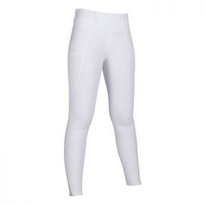 Leggings equitation blanc LISA, fond silicone