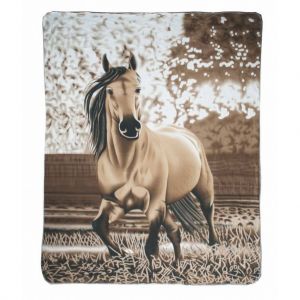 Plaid polaire chevaux